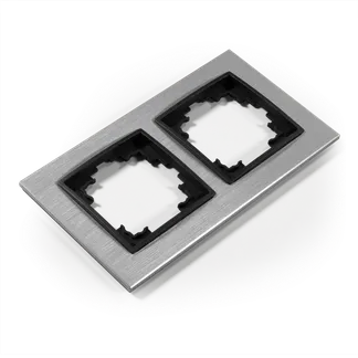 Rahmen McPower “Flair“, 2-fach, silbernes Aluminium Rahmen McPower “Flair“, 2-fach, silbernes Aluminium