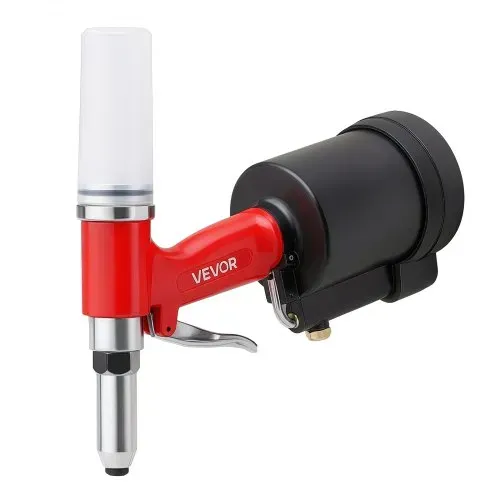 VEVOR Druckluft Nietmutternzange Set mit Nasenstücken 2,4/3,2/4,0/4,8/6,4mm, Pneumatische Blindnietzange Set für Automobil Industrie Heimwerkerprojekt, 1780kg Zugkraft, Max. 16mm Hub, 360° Nietengriff – Bild 8