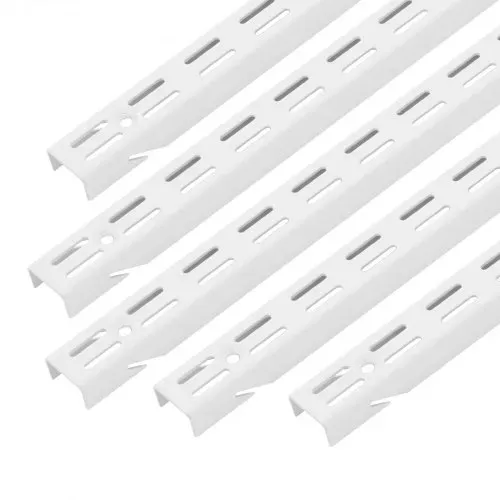 VEVOR Regalpilaster, 1536 mm, 5er-Pack, aufrechtes Wandregalsystem, Hochleistungs-Stützsystem mit zwei Schlitzen, 25 Schrauben, geeignet für die Organisation von Schränken und Schränken, Silber – Bild 10