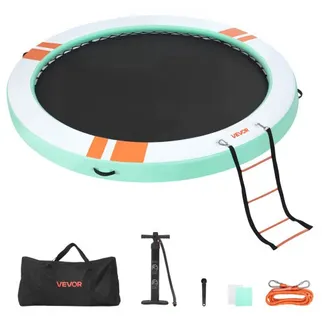 VEVOR Aufblasbares Schwimmdock, φ3,66 m, Schwimmplattform mit Rutschfester Oberfläche, Tragetasche & Abnehmbarer Leiter, Schwimmende Insel, Wasserplattform für Pool, Strand & Meer, Rund VEVOR Aufblasbares Schwimmdock, φ3,66 m, Schwimmplattform mit Rutschfester Oberfläche, Tragetasche & Abnehmbarer Leiter, Schwimmende Insel, Wasserplattform für Pool, Strand & Meer, Rund