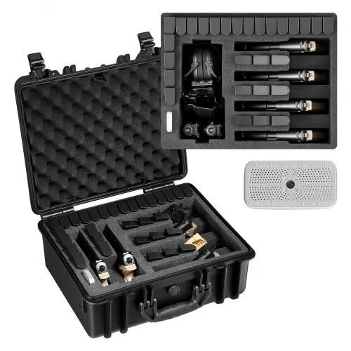 VEVOR Hartschalenkoffer für 6 Pistolen, Pistolenkoffer mit XPE-Schaumstoffeinlage 475x415x215 mm, Wasserdichter Kurzwaffenkoffer mit Anpassbarem Innenraum & Tragegriff, für Pistole Objektive Kamera VEVOR Hartschalenkoffer für 6 Pistolen, Pistolenkoffer mit XPE-Schaumstoffeinlage 475x415x215 mm, Wasserdichter Kurzwaffenkoffer mit Anpassbarem Innenraum & Tragegriff, für Pistole Objektive Kamera