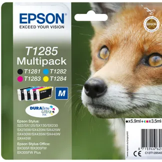 Epson Fox Multipack 4 Farben T1285, DURABrite Ultra Ink Epson Fox Multipack 4 Farben T1285, DURABrite Ultra Ink
