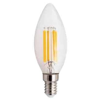 LED Filament Kerzenlampe McShine “Filed“, E14, 6W, 820 lm, warmweiß, klar LED Filament Kerzenlampe McShine “Filed“, E14, 6W, 820 lm, warmweiß, klar