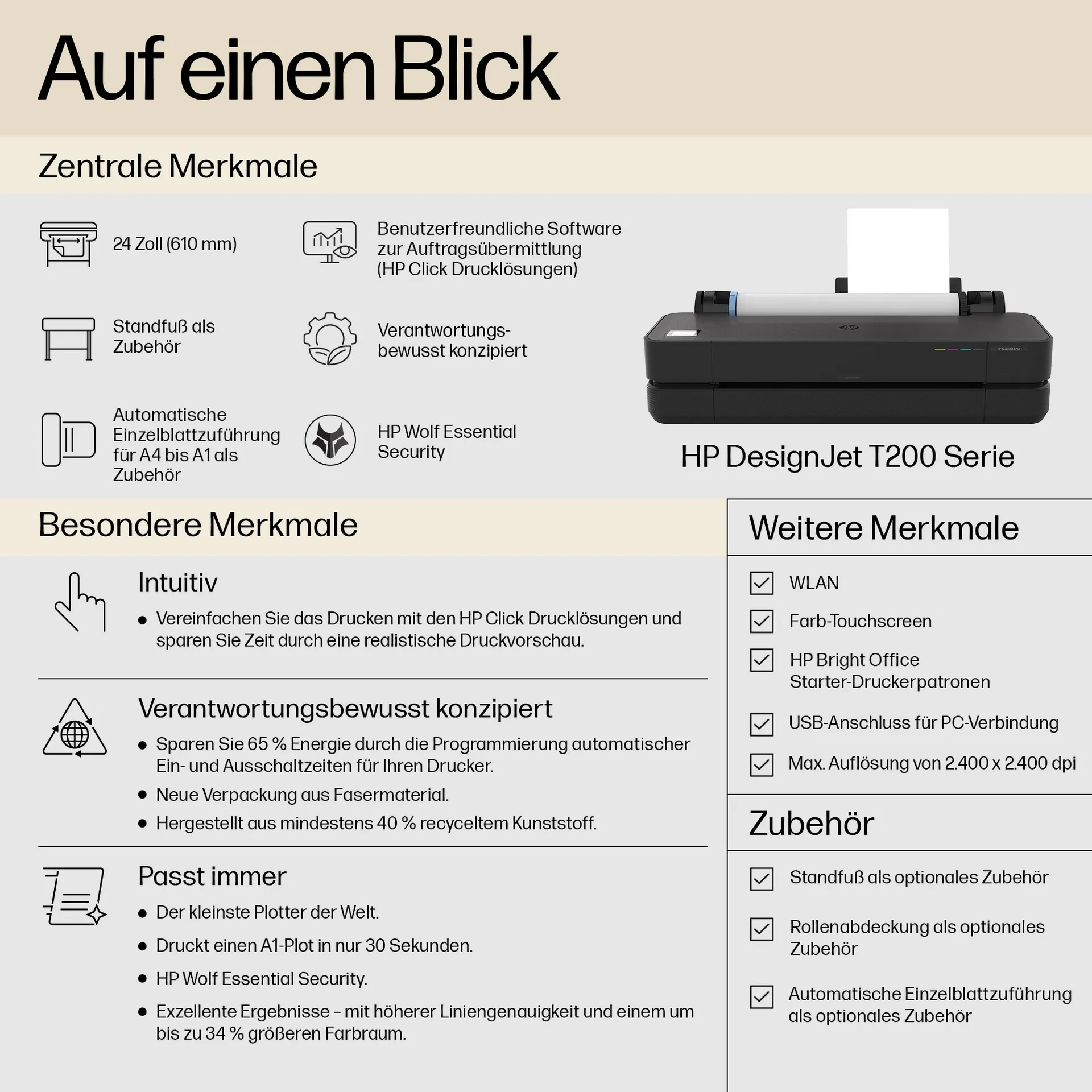 HP Designjet T230 24-Zoll-Drucker 2025 Edition – Bild 3
