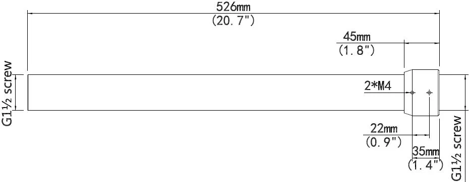 ALLNET IP Kamera zbh. Pendant mount/Decken Verlängerung ALL-CAM2498-LEP 500mm – Bild 2