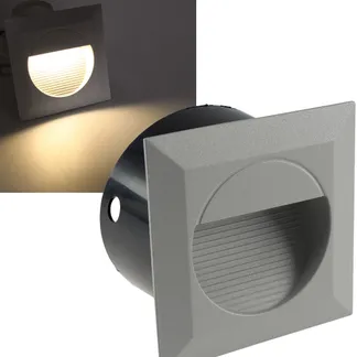 LED Wandeinbauleuchte „WEL Q14“ IP65, 14 LEDs, Aluminium, warmweiß LED Wandeinbauleuchte „WEL Q14“ IP65, 14 LEDs, Aluminium, warmweiß