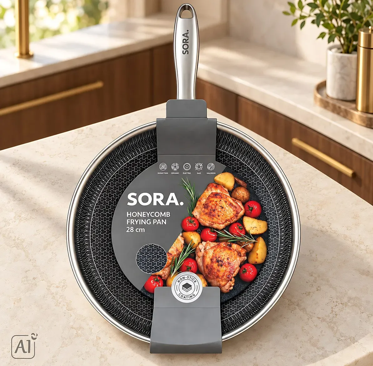 Bratpfanne SORA Waben-Bratpfanne 28cm – Bild 6