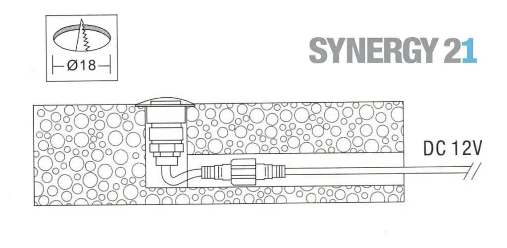 Synergy 21 LED Bodeneinbaustrahler ARGOS rund in-G IP65 ww 90° – Bild 3