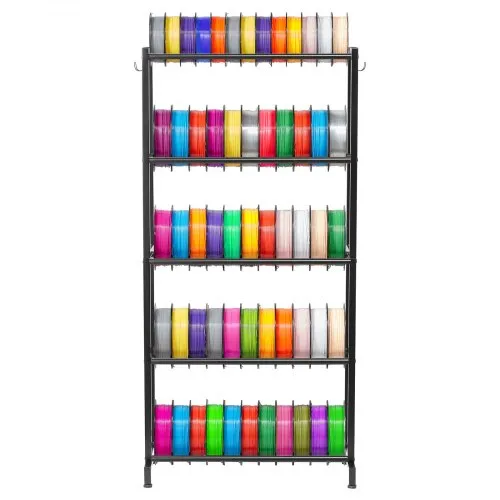 VEVOR Filament Lagerregal für 3D-Drucker, 5 Ebenen, Filamentspulenhalter, 635 x 320 x 1300 mm Tragkraft 45,3 kg pro Ebene, 3D-Druckerzubehör Organizer für 3D-Druckstudio, Werkstatt, Schwarz VEVOR Filament Lagerregal für 3D-Drucker, 5 Ebenen, Filamentspulenhalter, 635 x 320 x 1300 mm Tragkraft 45,3 kg pro Ebene, 3D-Druckerzubehör Organizer für 3D-Druckstudio, Werkstatt, Schwarz
