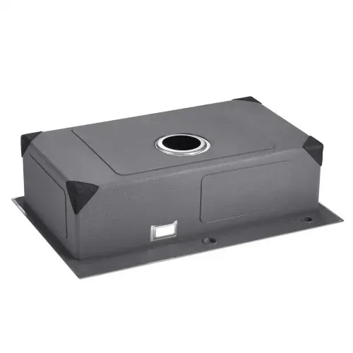 VEVOR Küchenspüle Einbauspüle Spülbecken 68 x 45 x 19 cm aus Edelstahl Spülen zur Montage auf der Oberseite, Einzelbecken mit Zubehör, Haushaltsspülbecken für Wohnmobil Vorbereitungsküche Bar – Bild 9