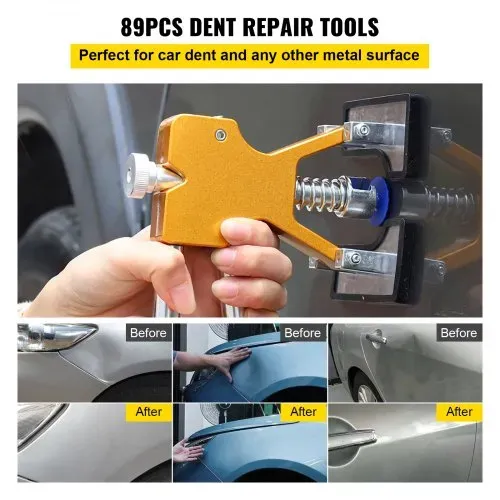 VEVOR 89 Stk. Auto Dellen Reparaturset professionell, Paintless Ausbeulwerkzeug, DIY Repair Puller kit Dent Removal Tool, Hagel Reparatur, LED Reflektierende Platte Gleithammer Dellenheber T-Stange VEVOR 89 Stk. Auto Dellen Reparaturset professionell, Paintless Ausbeulwerkzeug, DIY Repair Puller kit Dent Removal Tool, Hagel Reparatur, LED Reflektierende Platte Gleithammer Dellenheber T-Stange