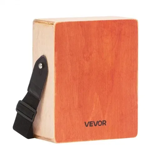 VEVOR Cajon, Kistentrommel, mit internen Gitarrensaiten, leichte Percussion-Box aus Holz, tragbares Trommelinstrument mit Reisetasche, verstellbarem Gurt, für Anfänger & Profis, 230x100x280 mm – Bild 9