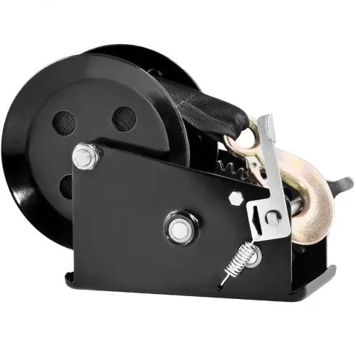 VEVOR Seilwinde 1587,5kg Handseilwinde 160x160x180mm Bootswinde 2-Wege-Ratsche/2-Gang Handwinde mit ca. 10m Polyesterband Gurtwinde mit ergonomischen Griff Handseilzug Winde für Fahrzeuge und Boote – Bild 9