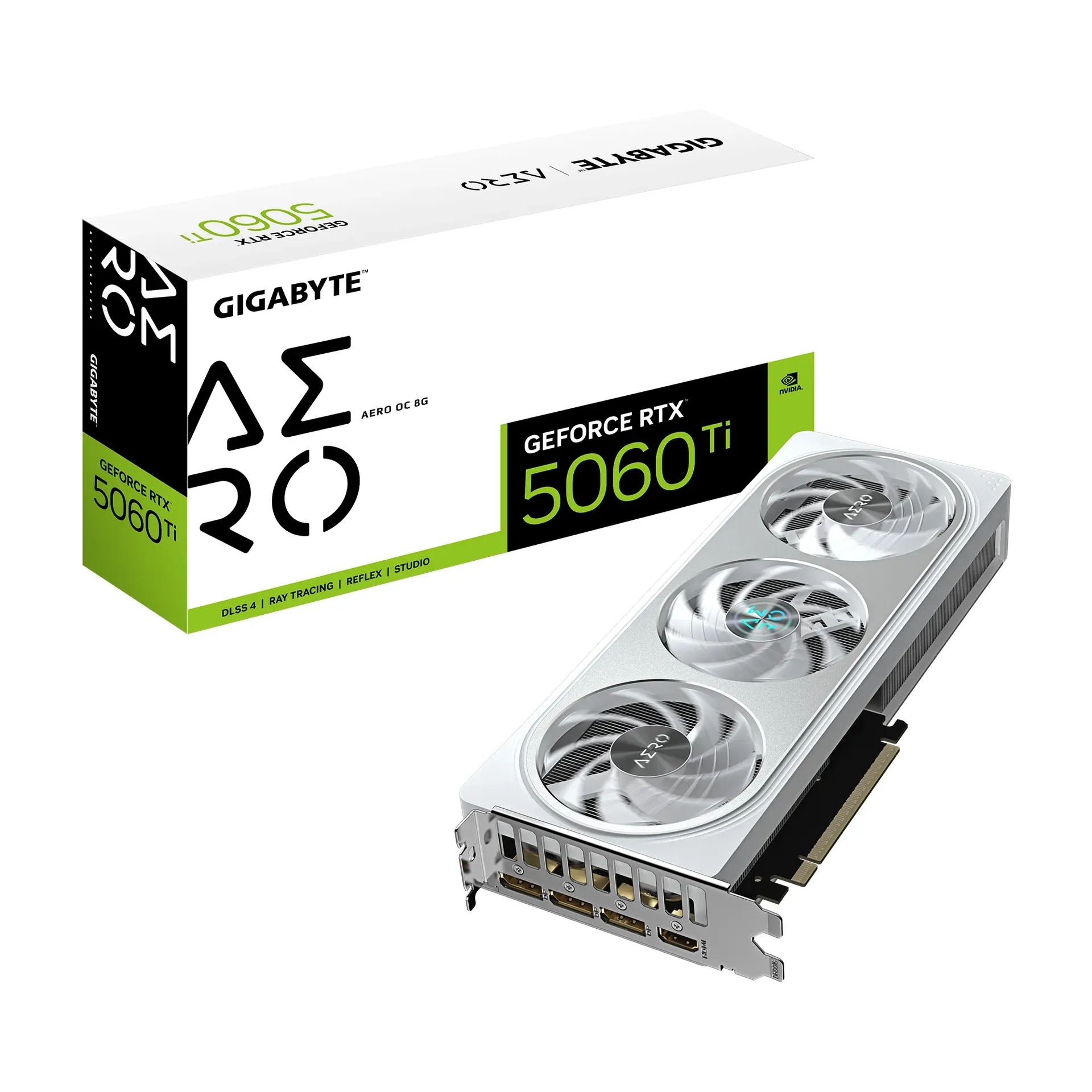 GIGABYTE GeForce RTX 5060 Ti AERO OC 8G Grafikkarte – 8 GB GDDR7, 128 Bit, PCI-E 5.0, 2647 MHz Kernfrequenz, 3 x DisplayPort, 1 x HDMI, GV-N506TAERO OC-8GD GIGABYTE GeForce RTX 5060 Ti AERO OC 8G Grafikkarte – 8 GB GDDR7, 128 Bit, PCI-E 5.0, 2647 MHz Kernfrequenz, 3 x DisplayPort, 1 x HDMI, GV-N506TAERO OC-8GD
