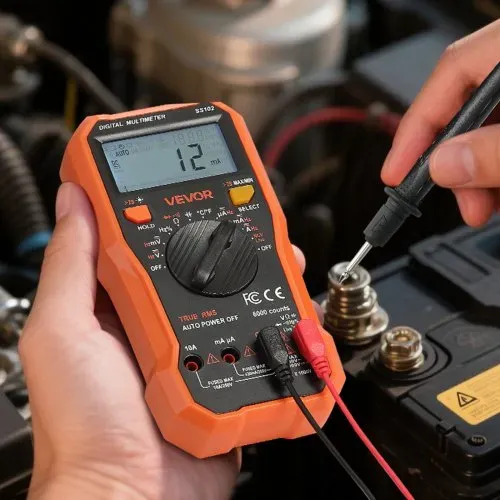 VEVOR Digitalmultimeter, 6000-Count TRMS DC/AC Voltmeter Stromtester, NCV-Multimeter für Strom, Spannung, Widerstand, Tastverhältnis, Temperatur, Dioden, Kontinuitätstest mit stromführendem Draht – Bild 7