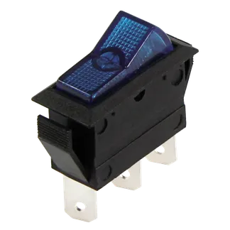 Kfz-Schalter McPower, 3-polig, 12V-250V/20A, blau, Stellungen: EIN/AUS, beleuchtet Kfz-Schalter McPower, 3-polig, 12V-250V/20A, blau, Stellungen: EIN/AUS, beleuchtet