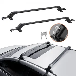 VEVOR Dachträger Dachgepäckträger Auto Querträger 2 Stk. Dachträger 70,3kg Tragfähigkeit, Geeignet für PKW Abstand zwischen Dachrinnen 105-109cm, Abstand von Dachrinnen zu Fenstern 6cm VEVOR Dachträger Dachgepäckträger Auto Querträger 2 Stk. Dachträger 70,3kg Tragfähigkeit, Geeignet für PKW Abstand zwischen Dachrinnen 105-109cm, Abstand von Dachrinnen zu Fenstern 6cm