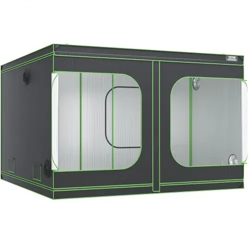 VEVOR Growbox 305 x 305 x 203 cm Gewächshaus aus 19 mm Stahl-Rahmen und 600D Oxford-Gewebe Growtent 60 kg Tragfähigkeit Growschrank Geeignet für 400 W Wachstumslicht Indoor Zuchtzelt – Bild 9