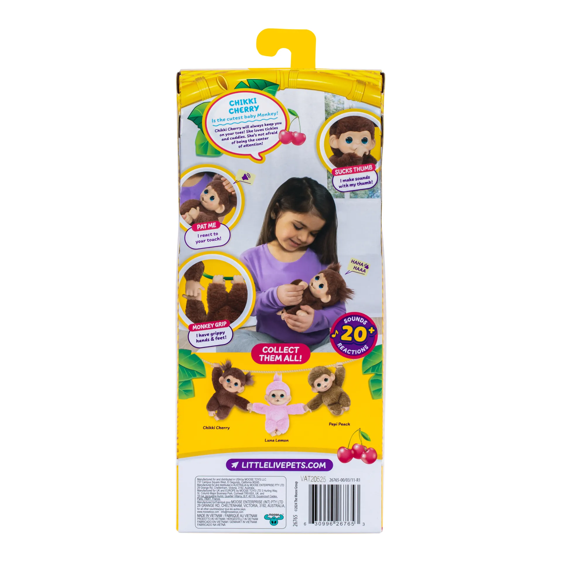 Moose Toys Little Live Pets My Baby Monkey 'Chikki Cherry' – Bild 3