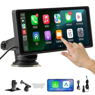 VEVOR kabelloses Autoradio (254 mm) tragbares Radio mit Touchscreen, kompatibel mit Apple CarPlay Android Auto, CarPlay-Bildschirm fürs Auto mit Sprachsteuerung Mirror Link Bluetooth GPS-Navigation VEVOR kabelloses Autoradio (254 mm) tragbares Radio mit Touchscreen, kompatibel mit Apple CarPlay Android Auto, CarPlay-Bildschirm fürs Auto mit Sprachsteuerung Mirror Link Bluetooth GPS-Navigation