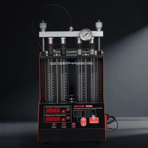 VEVOR Einspritzdüsenreiniger-Tester 9 Testmodi, 4-Zylinder-Ultraschallreinigungsgerät (28 kHz), Kfz-Einspritzdüsenreiniger mit Ablassventil und 12 V Betriebsspannung für Auto und Motorrad – Bild 7