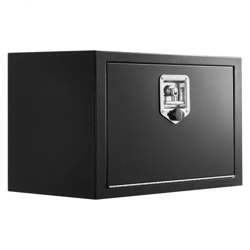 VEVOR Lkw Unterbaubox 609 x 305 x 356 mm Unterflur Staukasten Kaltgewalzter Stahl Wasserdichter Werkzeugkasten mit T-Griff Schloss für Lkw Anhänger Transporter Werkzeugkiste Unterflurkasten Schwarz – Bild 9