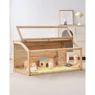 VEVOR Hamsterkäfig aus Holz, Hamsterhabitat mit 270°-Sicht, 121,92×50,80×50,80 cm, Zwerghamsterkäfige mit zu öffnender Oberseite, Kleintierkäfig, Mäusekäfig für Rennmäuse, Ratten, Meerschweinchen VEVOR Hamsterkäfig aus Holz, Hamsterhabitat mit 270°-Sicht, 121,92×50,80×50,80 cm, Zwerghamsterkäfige mit zu öffnender Oberseite, Kleintierkäfig, Mäusekäfig für Rennmäuse, Ratten, Meerschweinchen