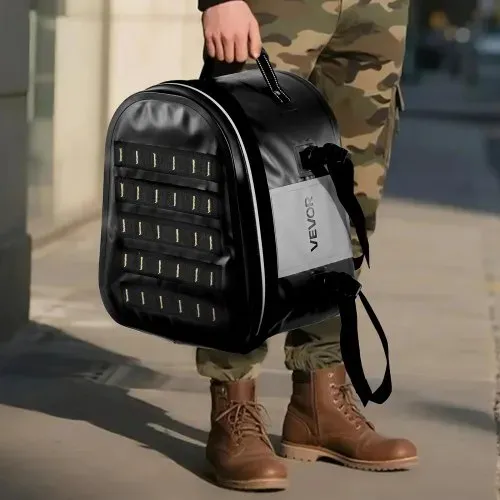 VEVOR Motorradhecktasche 28 L wasserfest, Rücksitztasche Kofferraumtasche für Motorradgepäck, Gepäckaufbewahrung mit Tasche & verstellbarer Schnalle, universell passender Gepäckträger, Schwarz – Bild 7