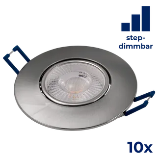 LED-Einbauleuchte McShine “EL-313D“ 4,5W, 450lm, 3000K, step-dimmbar, 10er-Pack LED-Einbauleuchte McShine “EL-313D“ 4,5W, 450lm, 3000K, step-dimmbar, 10er-Pack