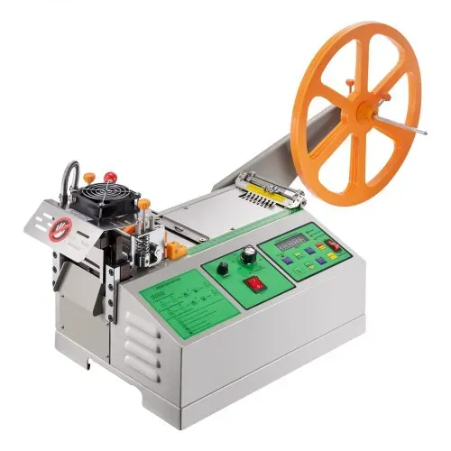 VEVOR Automatische Gurtbandschneidemaschine, Heiß- & Kaltbandschneider mit einstellbarer Temperatur und LCD-Display, Reißverschlussbandschneider für Nylongurte, Gummibänder, Schnürsenkel – Bild 8