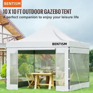 VEVOR Pavillon faltbar 3x3m Faltpavillon 240g PVC-beschichtetes Polyester Pop-Up-Pavillon 1,95-2,13m Einstellbar Partyzelt Festzelt Strandzelt Weiß für Hochzeiten oder andere kommerzielle Aktivitäten VEVOR Pavillon faltbar 3x3m Faltpavillon 240g PVC-beschichtetes Polyester Pop-Up-Pavillon 1,95-2,13m Einstellbar Partyzelt Festzelt Strandzelt Weiß für Hochzeiten oder andere kommerzielle Aktivitäten