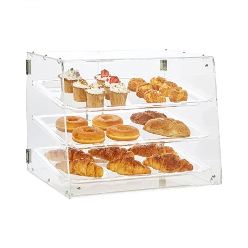 VEVOR 3-stöckige Gebäck-Vitrine, Kommerzielle Bäckerei-Vitrine 526 x 430 x 415 mm, Bäckerei-Vitrine, Acryl-Vitrine mit Zugang zur Hintertür & Abnehmbaren Regalen, für Donut-Bagels, Kuchen, Kekse usw. VEVOR 3-stöckige Gebäck-Vitrine, Kommerzielle Bäckerei-Vitrine 526 x 430 x 415 mm, Bäckerei-Vitrine, Acryl-Vitrine mit Zugang zur Hintertür & Abnehmbaren Regalen, für Donut-Bagels, Kuchen, Kekse usw.