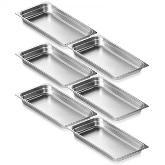 VEVOR 6er-Pack Hotelpfannen, Dampfpfanne in voller Größe mit Anti-Stau-Funktion, 0,8 mm dicke Edelstahl-Dampftischpfanne für Restaurants, 2,5 Zoll tiefe kommerzielle Tischpfanne, Catering-Aufbewahrungspfanne für Lebensmittel, für Industrie und Wissenschaft VEVOR 6er-Pack Hotelpfannen, Dampfpfanne in voller Größe mit Anti-Stau-Funktion, 0,8 mm dicke Edelstahl-Dampftischpfanne für Restaurants, 2,5 Zoll tiefe kommerzielle Tischpfanne, Catering-Aufbewahrungspfanne für Lebensmittel, für Industrie und Wissenschaft