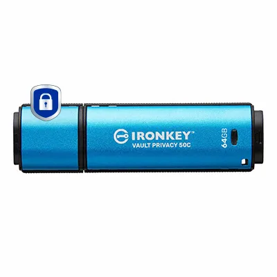 Kingston Technology IronKey 64GB USB-C Vault Privacy 50C AES-256 verschlüsselter, FIPS 197 Kingston Technology IronKey 64GB USB-C Vault Privacy 50C AES-256 verschlüsselter, FIPS 197