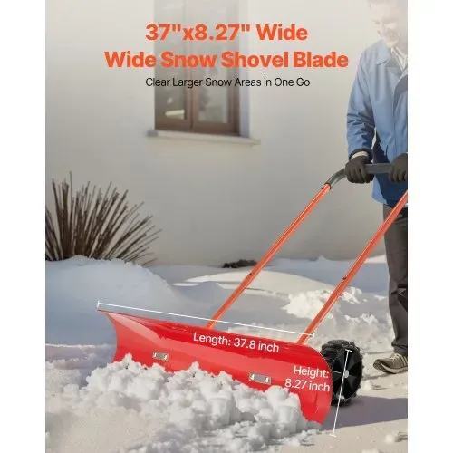 VEVOR Schneeschaufel auf Rädern, 955 mm Schneeschieber mit bidirektionaler Klinge, 90° verstellbarer Griff, Schneeräumer aus Kunststoff, Schneepflug, Schneeschippe zum Reinigen der Einfahrt VEVOR Schneeschaufel auf Rädern, 955 mm Schneeschieber mit bidirektionaler Klinge, 90° verstellbarer Griff, Schneeräumer aus Kunststoff, Schneepflug, Schneeschippe zum Reinigen der Einfahrt