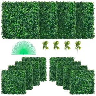 VEVOR Künstliche Pflanzenwand 12 Stk. 20 x 20 Zoll, Sichtschutz Hecke Künstlich Grün, Künstliche Buchsbaumplatte PE, Sichtschutz Kunstpflanzen 50 x 50 cm Sichtschutzhecke Wanddekoration Pflanzenwand VEVOR Künstliche Pflanzenwand 12 Stk. 20 x 20 Zoll, Sichtschutz Hecke Künstlich Grün, Künstliche Buchsbaumplatte PE, Sichtschutz Kunstpflanzen 50 x 50 cm Sichtschutzhecke Wanddekoration Pflanzenwand
