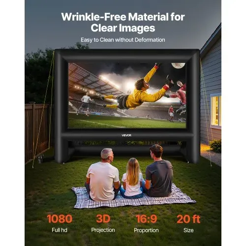 VEVOR aufblasbare Filmleinwand Projektion Beamer Leinwand aus 600D, Projektionsleinwand mit tragbarer Aufbewahrungstasche, 16:9, Filmprojektion für Heimkino Mottoparty Poolspaß (476 x 200 x 378 cm) VEVOR aufblasbare Filmleinwand Projektion Beamer Leinwand aus 600D, Projektionsleinwand mit tragbarer Aufbewahrungstasche, 16:9, Filmprojektion für Heimkino Mottoparty Poolspaß (476 x 200 x 378 cm)