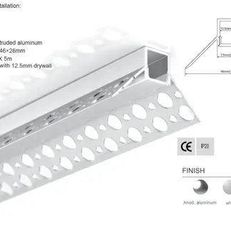 Synergy 21 LED U-Profil 200cm, ALU069-R Rigips Eckprofil Synergy 21 LED U-Profil 200cm, ALU069-R Rigips Eckprofil