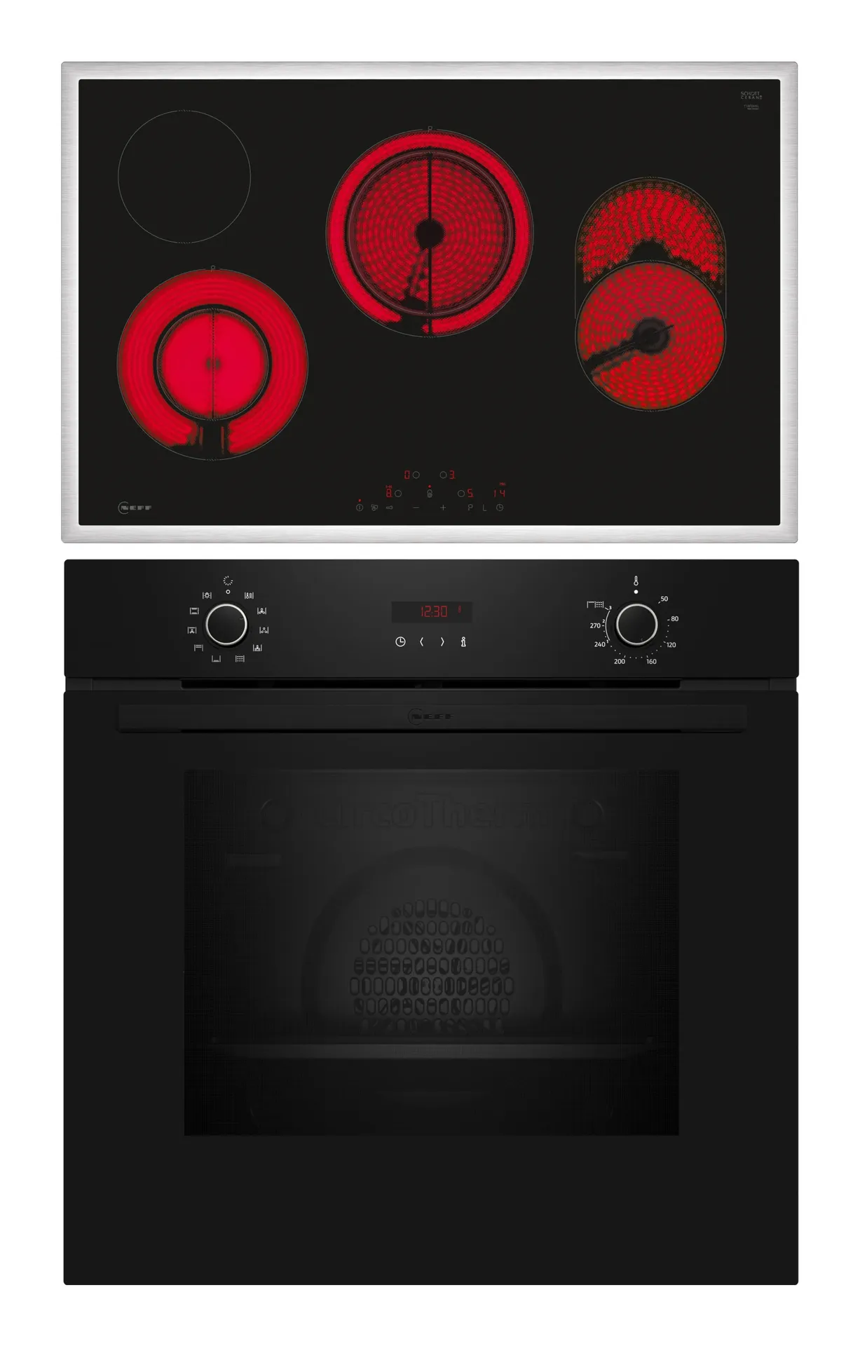 Neff B2CCG6AK3 + T18SDH9L0 Kochgeräte-Set Keramik Elektrischer Ofen Neff B2CCG6AK3 + T18SDH9L0 Kochgeräte-Set Keramik Elektrischer Ofen