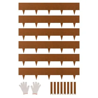 VEVOR Rasenkante, 6er Pack 1016×203,2 mm, Gartenpalisade, Beeteinfassung, Metall-Landschaftseinfassung, biegbare Garteneinfassung, Haifischstachel, Raseneinfassung für Blumenbeete, Hofwegteiler VEVOR Rasenkante, 6er Pack 1016×203,2 mm, Gartenpalisade, Beeteinfassung, Metall-Landschaftseinfassung, biegbare Garteneinfassung, Haifischstachel, Raseneinfassung für Blumenbeete, Hofwegteiler