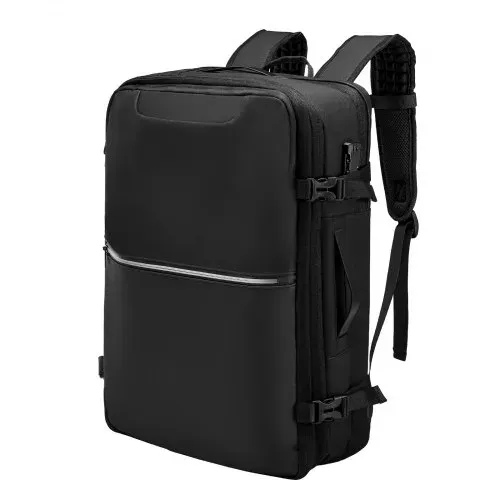 VEVOR Vakuum-Reiserucksack, 80 L, erweiterbarer Vakuum-Kompressions-Reiserucksack mit Pumpe, mit TSA-zugelassenem Schloss, USB-Ladeanschluss, wasserabweisendes Handgepäck, für Business, Schwarz – Bild 10