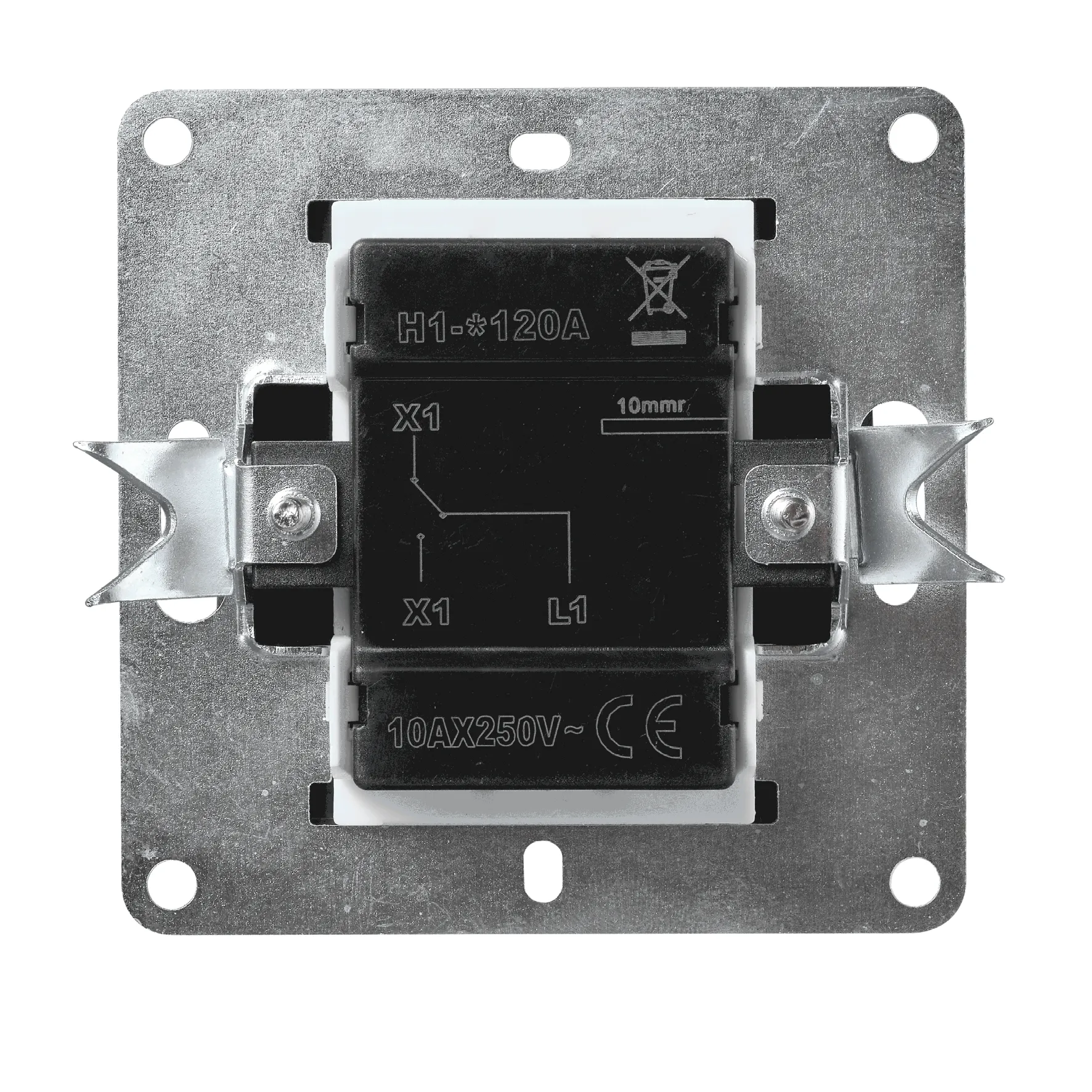 Wechselschalter McPower ''Flair'', 250V~/10A, UP, Steckanschluss, matt schwarz – Bild 2