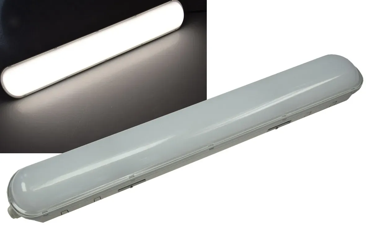 Wand- & Deckenleuchte „HP-25“ IP65, 60cm 24W, 4000k, neutralweiß, 2650 Lumen Wand- & Deckenleuchte „HP-25“ IP65, 60cm 24W, 4000k, neutralweiß, 2650 Lumen