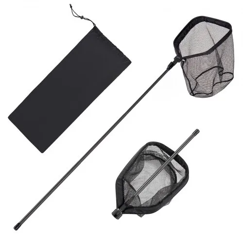 VEVOR Angelkescher mit Teleskopstange und Aufbewahrungsbeutel, Unterfangkescher aus Kohlefaser und Nylonummanteltem PVC, Fischkescher 187 cm Gesamtlänge, Forellenkescher für Kajak Boot Ufer VEVOR Angelkescher mit Teleskopstange und Aufbewahrungsbeutel, Unterfangkescher aus Kohlefaser und Nylonummanteltem PVC, Fischkescher 187 cm Gesamtlänge, Forellenkescher für Kajak Boot Ufer