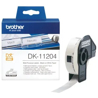 Brother DK-11204 Etiketten erstellendes Band Schwarz auf weiss Brother DK-11204 Etiketten erstellendes Band Schwarz auf weiss