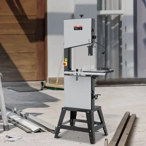 VEVOR Bandsäge, 340 mm, Tischsäge mit Ständer, 440–846 U/min stufenlos machbare Geschwindigkeit, 1100 W 1-1/2 PS, 220 V, für die Holzbearbeitung von Aluminium, Holz, Metall & Kupfer – Bild 7