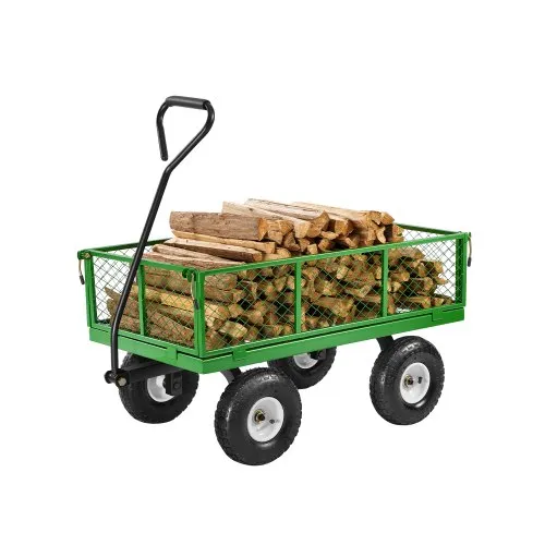 VEVOR Bollerwagen 408,23 kg, Transportwagen, Gerätewagen, Gartenwagen, Handwagen mit 10-Zoll-Reifen und abnehmbaren Seitenteilen aus Netzgewebe (umbaubar in Pritsche) und um 180° drehbarem Griff VEVOR Bollerwagen 408,23 kg, Transportwagen, Gerätewagen, Gartenwagen, Handwagen mit 10-Zoll-Reifen und abnehmbaren Seitenteilen aus Netzgewebe (umbaubar in Pritsche) und um 180° drehbarem Griff