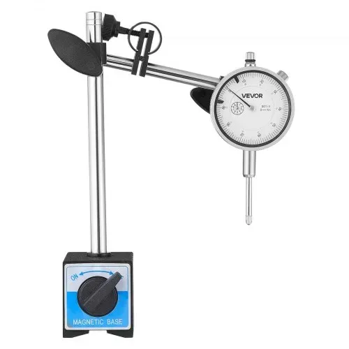 VEVOR Messuhr, Messstativ mit Doppelstangenständer & Aufbewahrungskoffer, 0,03 mm Genauigkeit, 0–25,4 mm Bereich, Messuhrhalter, nicht magnetische Zentrierstangen für die Maschineneinrichtung – Bild 8