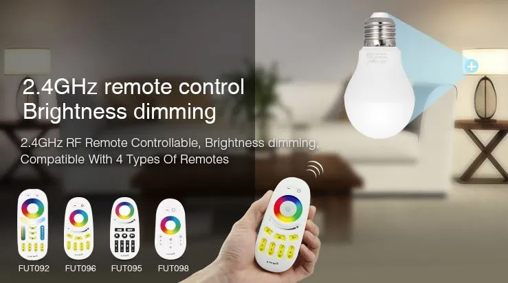 Synergy 21 LED Retrofit E27 6W RGB-WW (RGB-CCT) Lampe mit Funk und WLAN *Milight/Miboxer* – Bild 8