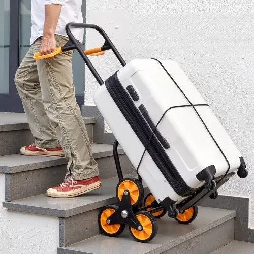 VEVOR Treppensackkarre klappbar, Sackkarre 200 kg Tragkraft, Treppensteiger mit 6 Rädern & 2 Spanngurten, Transportkarre, Treppenkarre, Stapelkarre, ideal für Haushalt, Einkauf & Lager – Bild 7